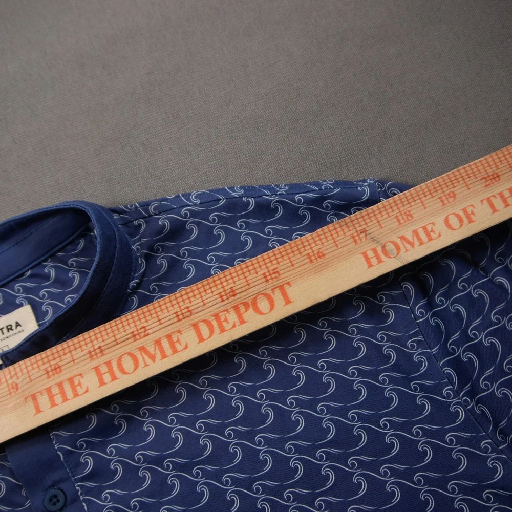 Mantra Golf Catalyst Wave Print Band Collar Men Polo L Performance Lightweight